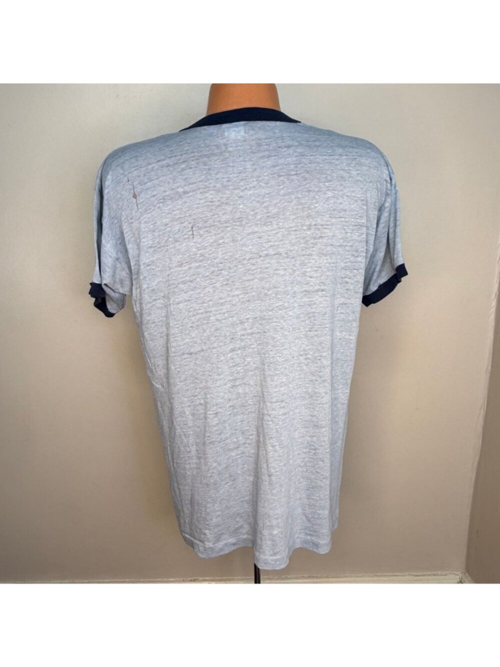 Vintage 1980s MUS T-Shirt, Champion Large, Distressed, Memphis University School - Picture 2 of 9
